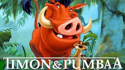 Animales famosos de los dibujos animados: Timón y Pumba