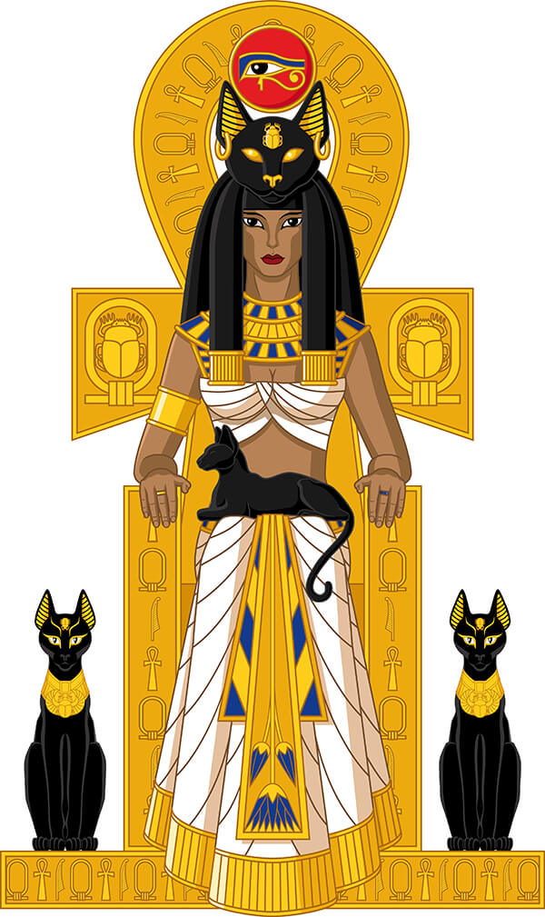 Bastet, diosa de los gatos del Antiguo Egipto