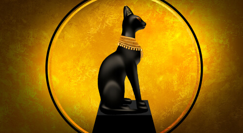 Estatua de un gato egipcio