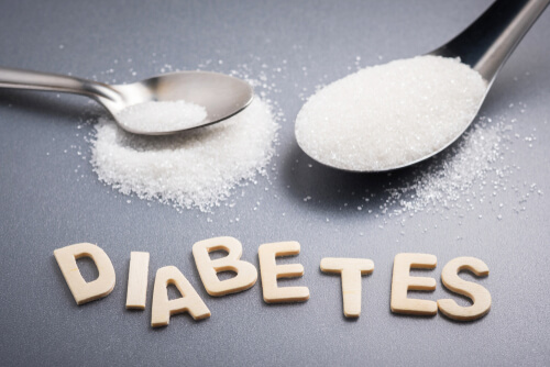 Cucharadas de azúcar y letras de diabetes