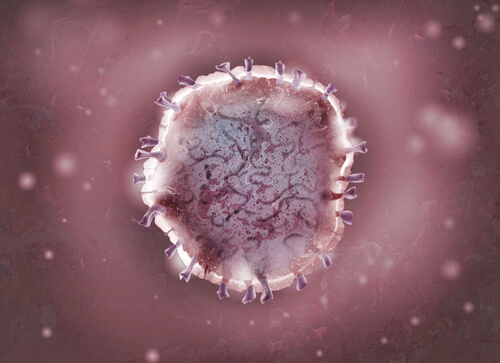 Ilustración en 3D del coronavirus.