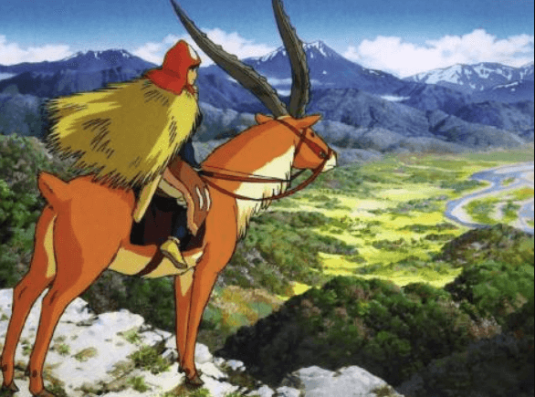 El serau japonés en 'La princesa Mononoke'.