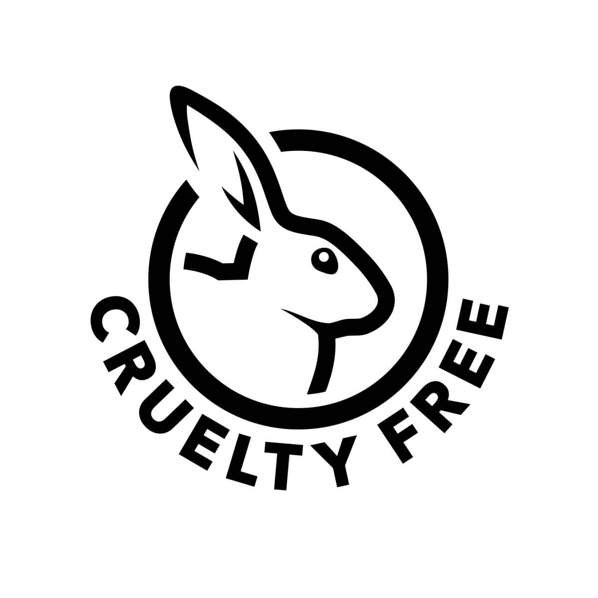 Logo que avisa que un producto no ha sido testado en animales.
