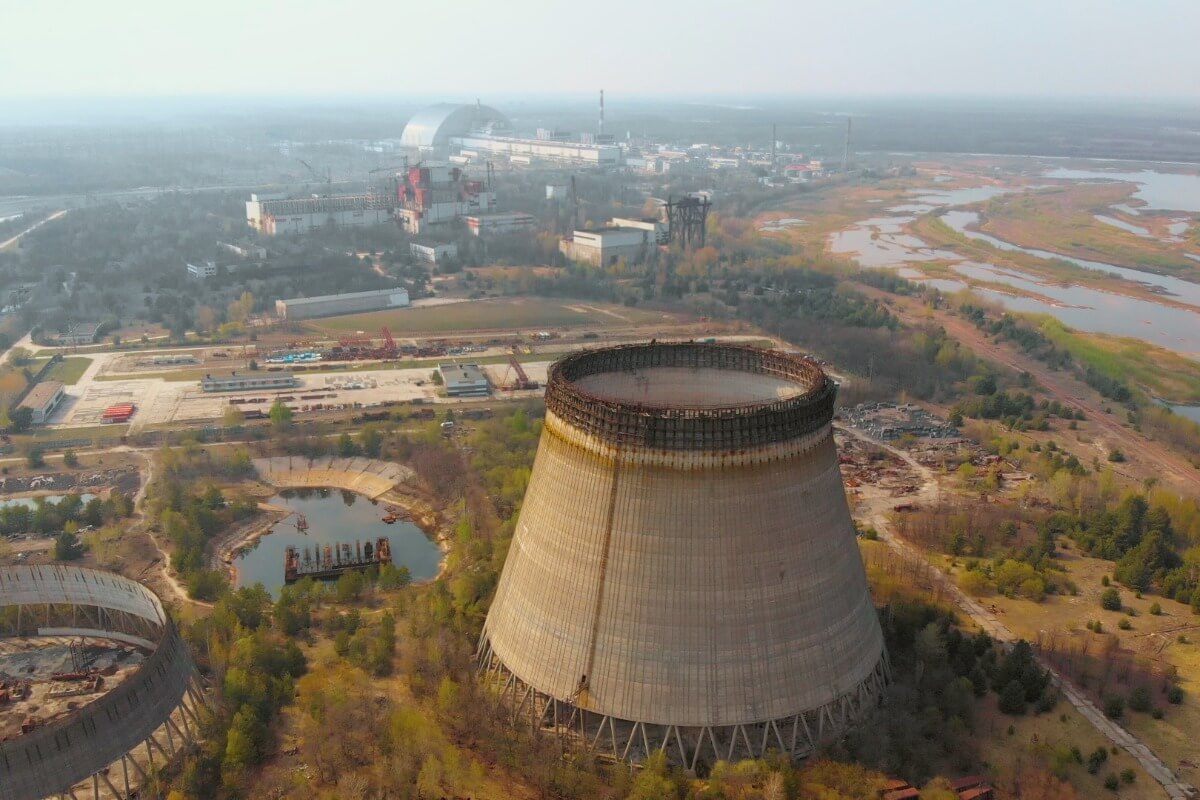 Una vista panorámica de Chernobyl.