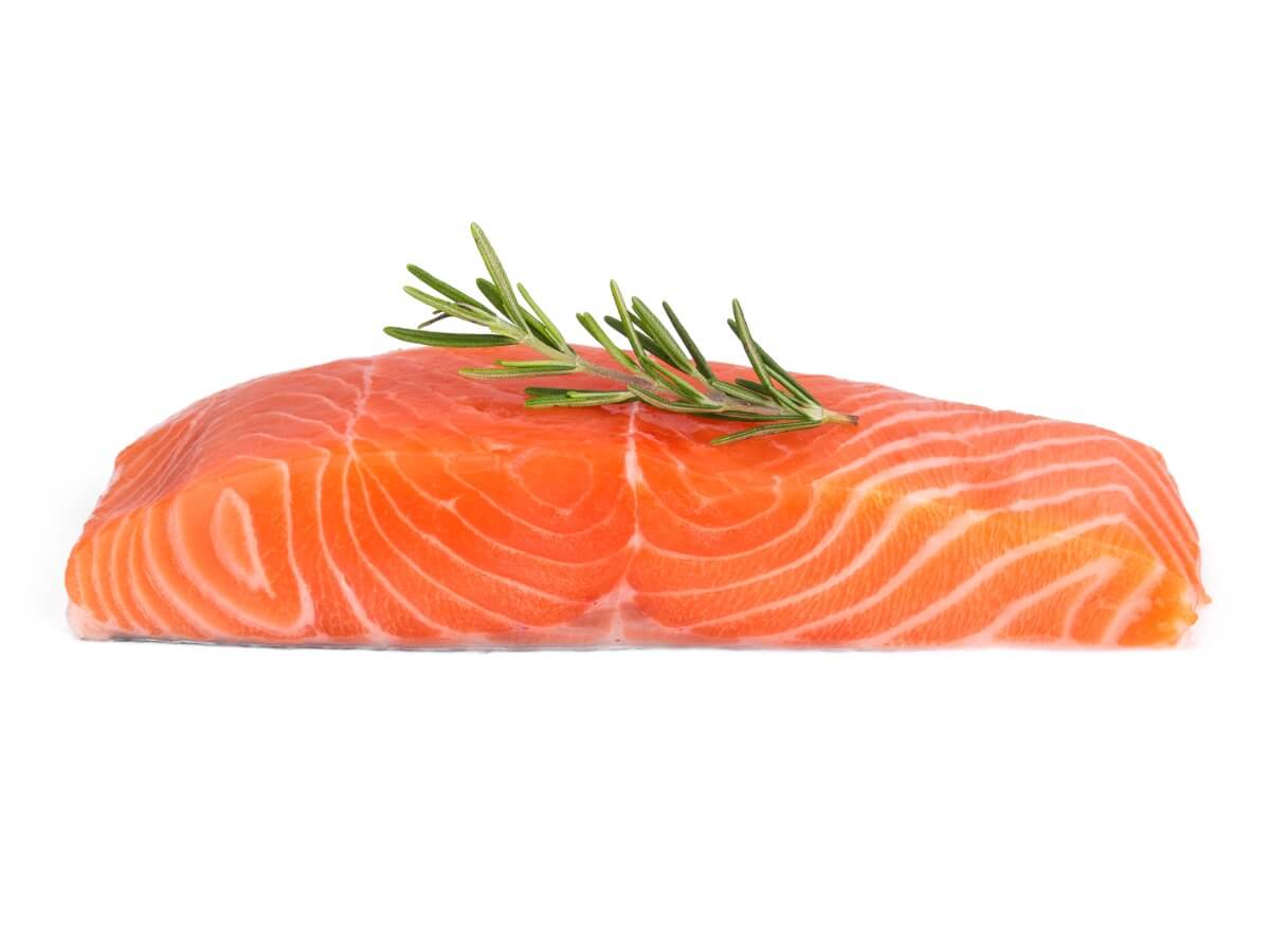 A piece of salmon.