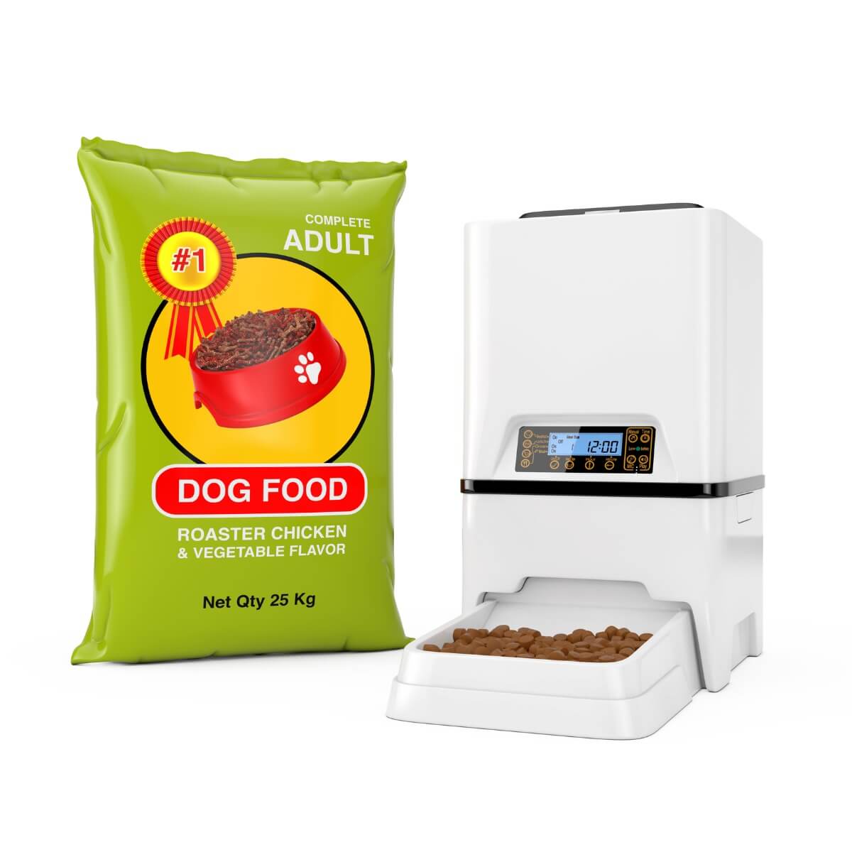 Un distributeur de nourriture pour chien.