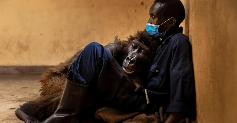 "Fue un privilegio cuidarla": falleció gorila en brazos del cuidador que la rescató