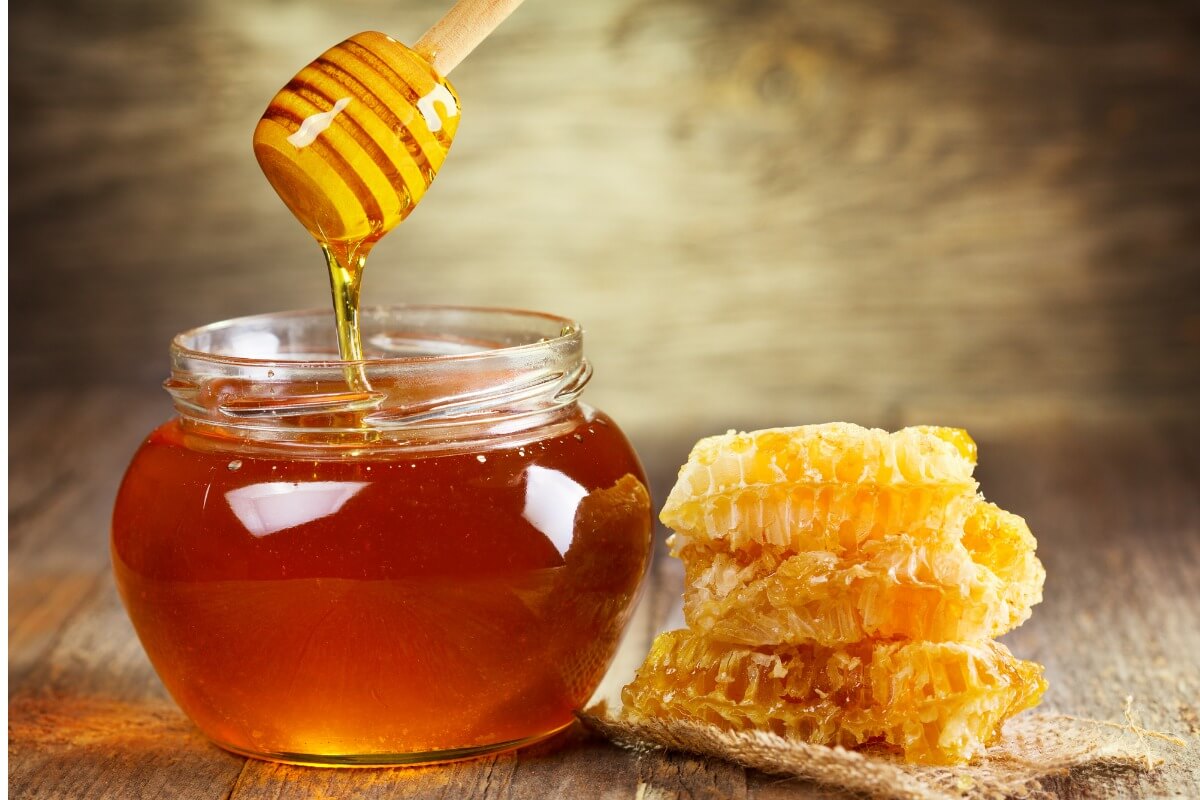 Litt honning.