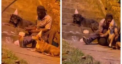 “Choco”, habitante de calle que celebró cumpleaños a su perro