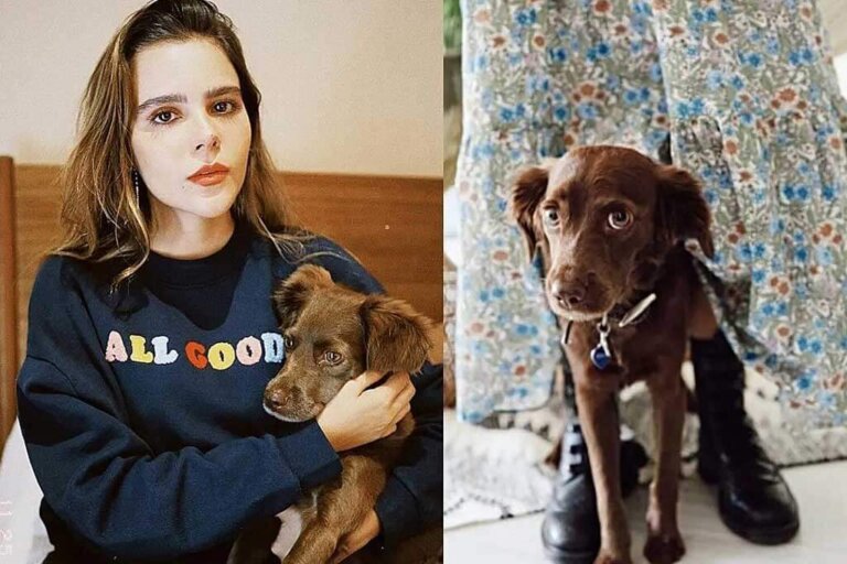 Yuya presume a su amada y fiel compañera, Majo su perrita rescatada