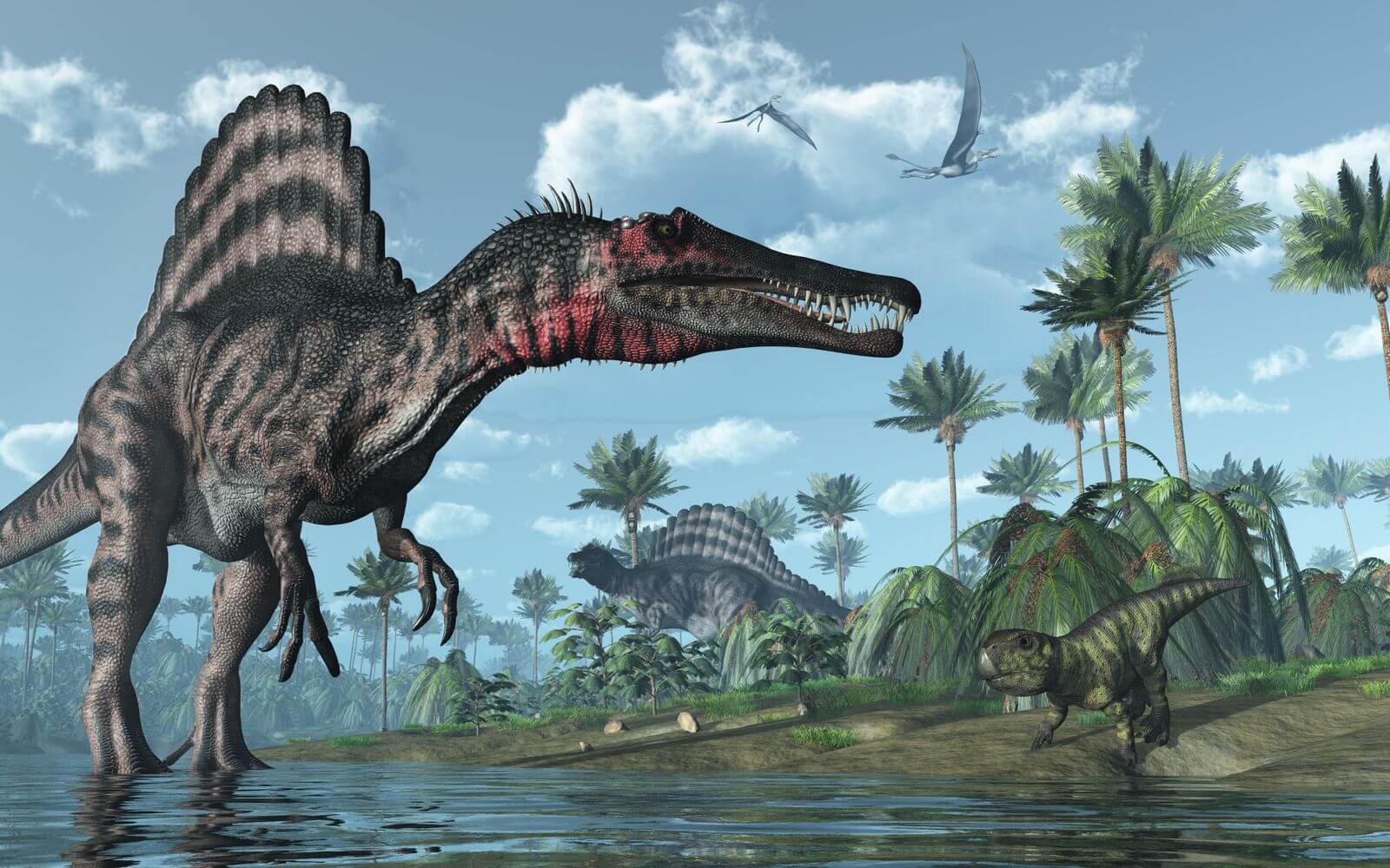 Spinosaurus en el Cretácico.